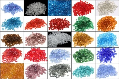 17000 Rocailles 3mm Perlen Set 25 Farben Matt Ceylon Silbereinzug 8/0 500g AM12 - Bild 1 von 2