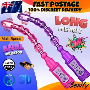 Vibrator Prostate Massager Vibrating Anal Beads Butt Plug G-Spot Dildo Sex Toy - Picture 1 of 23