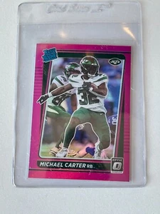2021 Panini Donruss Optic Michael Carter Rated Rookie Pink Prizm #235 NY Jets - Picture 1 of 1