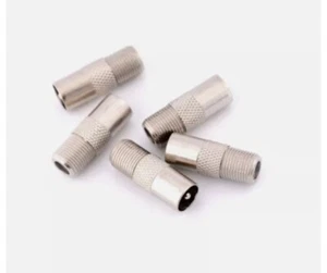 5pcs F Type Female Plug to RF Coax Aerial Male Adapter TV Convertor WYP hAZ Dz - Picture 1 of 3