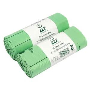 40x 90L Compostable Sacks-Compost Bag Commercial Food Waste bags/ iner-EN13432 - Picture 1 of 5
