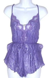 NWOT Vintage RENE Beautiful Purple Lace Teddie Very Sexy & Very Feminine Small - Picture 1 of 4