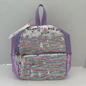 Girl Sequin Mini Backpack - Cat & Jack Purple - Picture 1 of 3