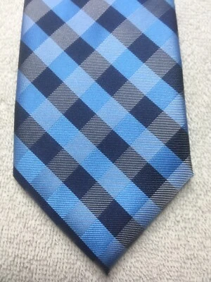 CORBATA IZOD HOMBRE AZUL Y GRIS A CUADROS 3,25 X 58 Foto 1 de 4