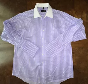 Donald J. Trump Signature Collection Dress Shirt Lavender Mens 17 34/35 - Picture 1 of 7