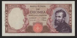 10000 LIRE Michelangelo 04/01/1968 Sup - Picture 1 of 3