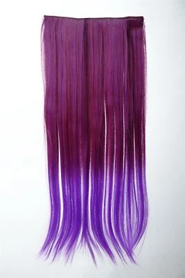 Extension Haarverlängerung Clip-In 5 Clip glatt zweifarbig Ombre Lila 60cm lang - Bild 1 von 3
