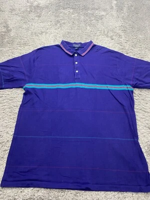 Camisa Polo De Colección GANT Rugger Rugby Para Hombres 2XL Azul Rayas Gruesa Hecha en EE. UU. Años 90 Y2K Foto 1 de 4