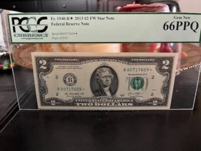 2013* $2 New York Star Note FRN (B* Block) PCGS 66 PPQ Gem New - Image 1 of 4
