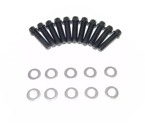 Chevy 1967-71 BB 396 427 12 Pt Bl Oxide Gr 8 Cast Timing Cover Bolt Kit NEW - Bild 1 von 2