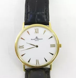 Orologio Uomo Baume & Mercier Classima Oro Giallo 18K Oro Numeri Romani 32mm - Foto 1 di 12
