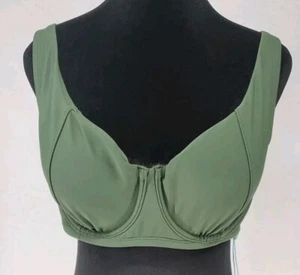 Top bikini donna Kona Sol taglia D/DD 8-10 verde nuoto spiaggia nuovo con etichette - Foto 1 di 6