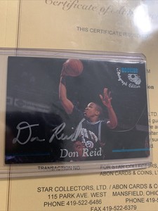 Don Reid 1995 Classic Rookies Autograph Edition Silver Auto Georgetown