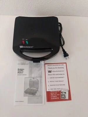 White Westinghouse Deep Non Stick Coating Square Belgian 2 Waffle Maker #WWM2000 - Image 1 of 4