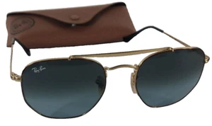 Ray-Ban The Marshal RB3648 54-21 145mm Glasfarbe Blau Gold Metall Sonnenbrille # - Bild 1 von 5