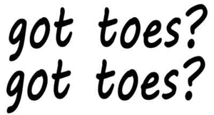 sticker decal car truck home Funny sexy Got Toes? foot fetish 2pk 2"x7" - Bild 1 von 1