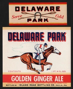 OPC Delaware Park Golden Ginger Ale Label Island Road Bottling Co. 44087 - Bild 1 von 1