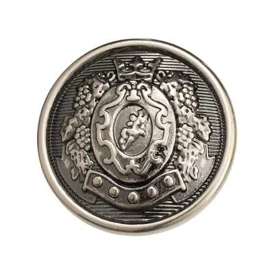 5pcs Crown Insignia Metal Button, Vintage Style for Jackets, Coats, and Blazers - Image 1 of 3