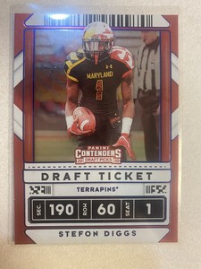 2020 Panini Contenders Draft Picks - Draft Ticket Blue Foil #92 Stefon Diggs