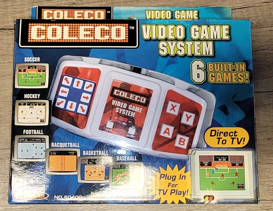 NOS Coleco Video Game System #60400 6 Built In Games Factory Plug N Play