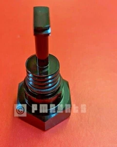 03-07 Ford 6.0 Powerstroke Diesel HFCM Water in Fuel Drain Plug Aluminum BLACK - Picture 1 of 1