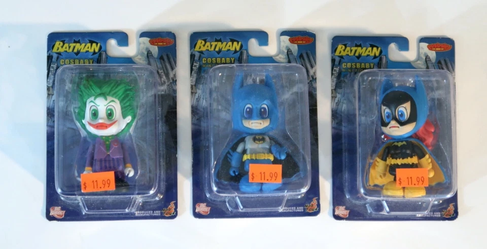 Juego de mini figuras Batman Cosbaby JOKER BATGIRL Hot Toys DC Direct 2009 sin usar, en caja Foto 1 de 1