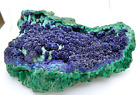 Aaaaa Copper Queen Bisbee Drusy Azurite On Malachite Mineral Specimen 7.5X6"