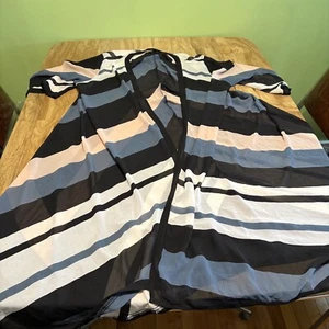 Torrid Lightweight Sheer Striped Open Beach Swim Cover Up Womens Size 1/2X - Bild 1 von 7