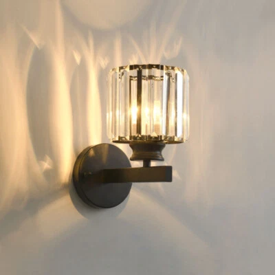 7W LED Surface Mounted Wall Lamp Glass Lampshade Bedroom Light Fixture E27 Bulb - Image 1 of 4