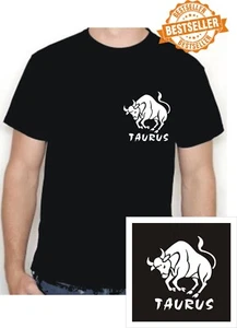 TAURUS T-Shirt / Star Sign / Horoscope / Birthday / Breast Logo / Unisex / S-XXL - Picture 1 of 12