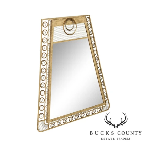 Contemporary Gold Metalwork Wall Mirror Cover