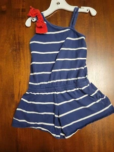 Girls Old Navy Romper Red White Blue Size 5t - Picture 1 of 2