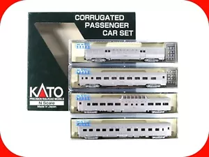 N Scale ***SANTA FE*** Lightweight Corrugated Passenger 4-Set B - KATO 106-1604 - Picture 1 of 7