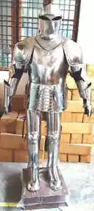Medieval Knight Gothic full suit Of Armor Combat Full Body Wearable Larp Costume - Bild 1 von 5