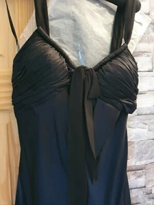 Woman Ladies Gift Black Strapped Maxi Party Promo Evening Dress size 8 - Picture 1 of 12