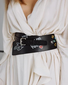Wide Women's Love U Belt - Leather Accessories  - Picture 1 of 12