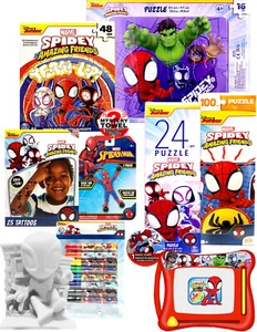 Spidey Puzzle Art Activity & Skill Builder Set with Bonus Mystery Towel for Kids - Picture 1 of 12