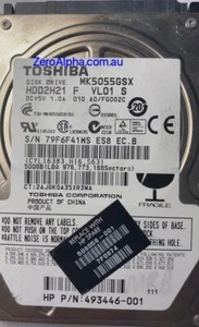 MK5055GSX Toshiba Donor Hard Drive, HDD2H21, FG002C - Picture 1 of 1