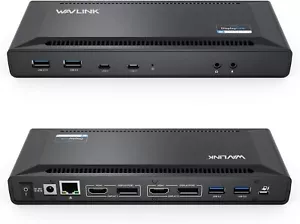 WAVLINK USB-C Laptop Docking Station | Dual 5K/4K Monitors, 65W Charging, 6 USB - Picture 1 of 8