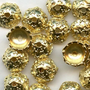 502103 *** 20 Zamakkappen GOLD 9mm.Vollmetall,Reliefgravur - Bild 1 von 2