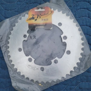 Rocket Ring Chainring 48t Old School BMX NOS 48 Tooth 110 130 Silver Sprocket US - Picture 1 of 2