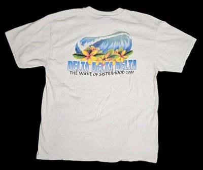 Vtg TAMU-CC T-Shirt Y2K Delta Delta Delta Texas A&M Corpus Christi 2000 Adult L - Image 1 of 4