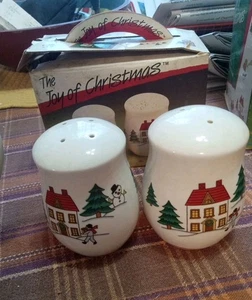  Vintage Weihnachten Set weiß Jamestown kleiner Salz & Pfefferstreuer  - Bild 1 von 3