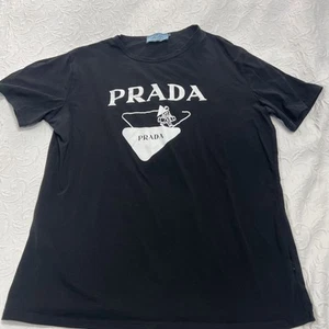 Camiseta Prada Milano con logotipo gráfico - Camiseta de algodón negra - Talla 2XL - Imagen 1 de 8