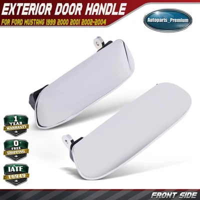 Manija de puerta exterior delantera izquierda y derecha 2 piezas para Ford Mustang 1999-2004 cromada Foto 1 de 4
