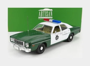 GREENLIGHT 19116 PLYMOUTH - FURY HAZZARD POLICE 1975 - GREEN WHITE - 1/18 - Foto 1 di 2