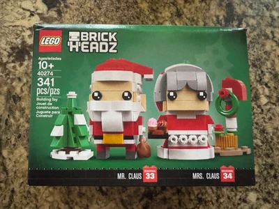 LEGO BRICKHEADZ: Mr. & Mrs. Claus (40274) NUEVO PRECINTADO - CAJA DAÑADA Foto 1 de 3