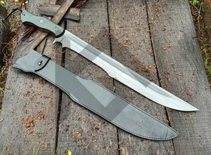 Custom Handmade 24" Short Sword – Clip Point Carbon Steel – Full Tang w/ Sheath - Afbeelding 1 van 1
