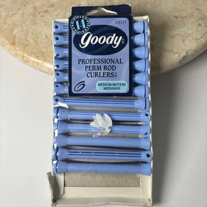 Vintage Goody Professional Dauerwellenrute Lockenwickler 2 Packungen (26) mittelblau Neu aus altem Lagerbestand - Bild 1 von 4