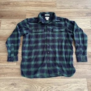 Vintage L.L. Camicia di flanella in tessuto di camoscio Bean - Foto 1 di 6